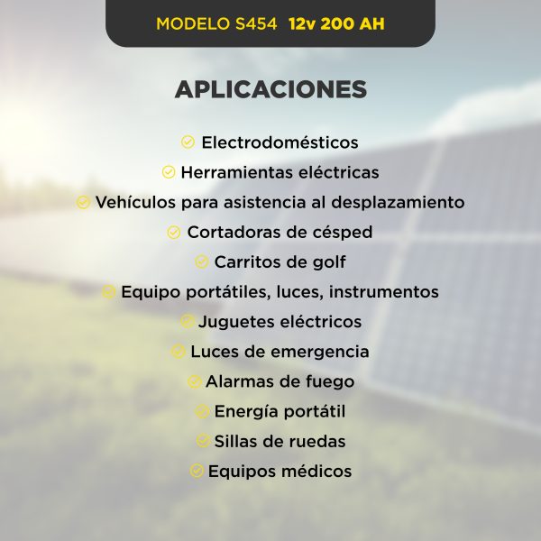 Distintas aplicaciones para batería AGM 200Ah